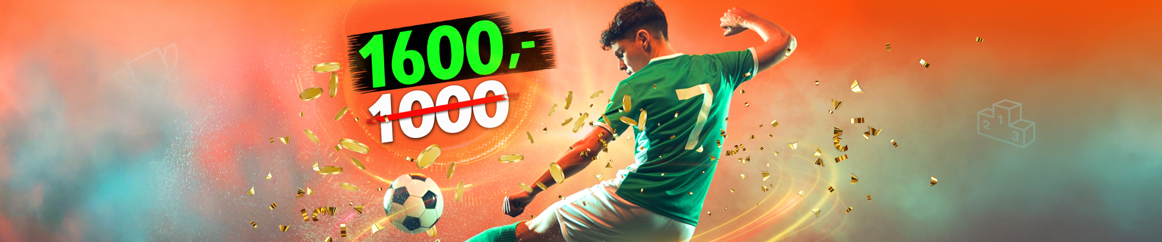 Česká fotbalová liga přináší navýšené bonusy – až 1600,- pro nové hráče!
